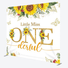 Aperturee - Aperturee Little Miss Onederful Fabric Backdrop Cover for Birthday