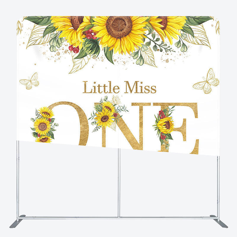 Aperturee - Aperturee Little Miss Onederful Fabric Backdrop Cover for Birthday