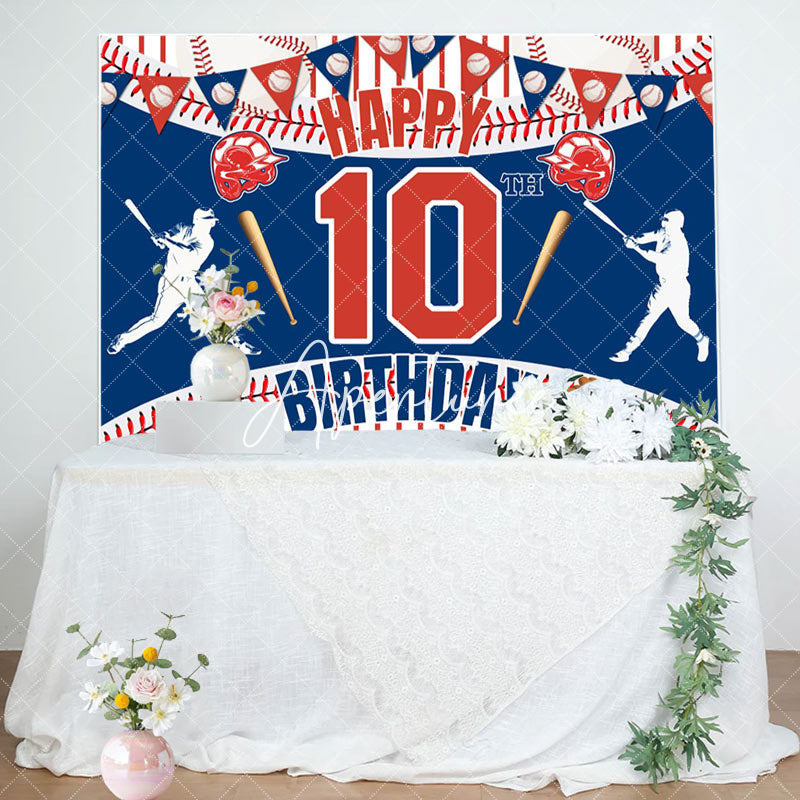 Aperturee - Aperturee Lively Baseball Theme 10Th Birthday Dynamic Backdrop