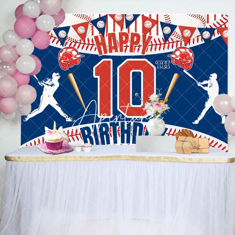 Aperturee - Aperturee Lively Baseball Theme 10Th Birthday Dynamic Backdrop