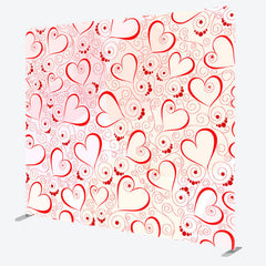 Aperturee - Aperturee Lovely Hearts Pattern Pink Valentines Day Backdrop