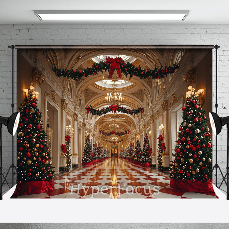 Aperturee - Aperturee Luxury Gold Palace Festive Christmas Vibe Backdrop