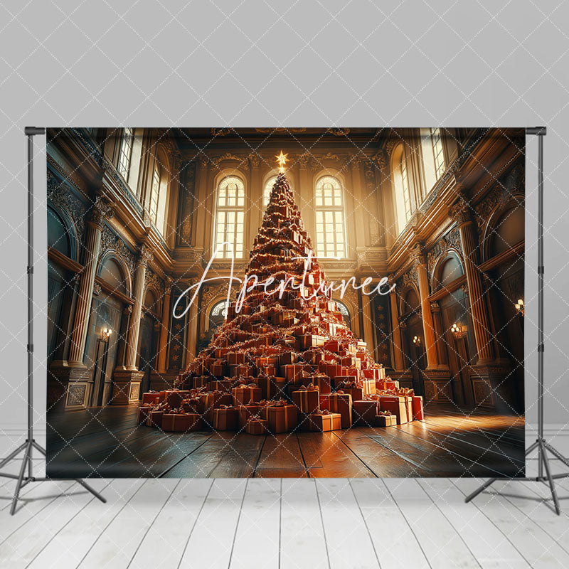 Aperturee - Aperturee Luxury Palace Gifts Xmas Trees Christmas Backdrop