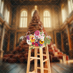 Aperturee - Aperturee Luxury Palace Gifts Xmas Trees Christmas Backdrop