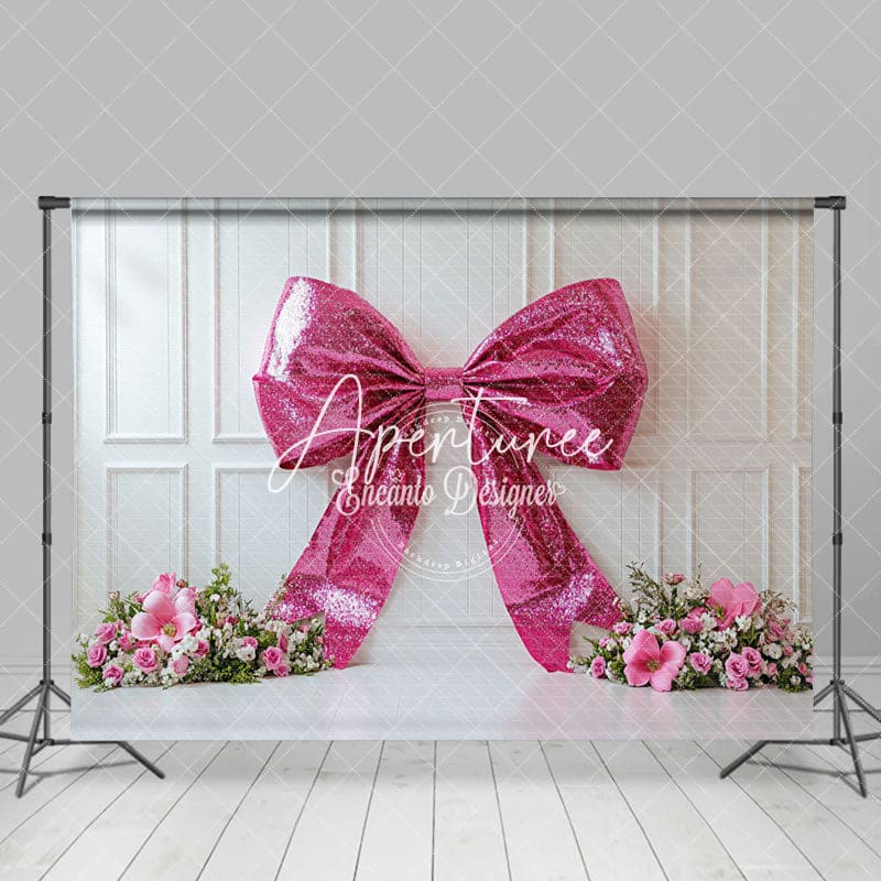 Aperturee - Aperturee Luxury Pastel Bloom Bow Tie Photo Backdrop