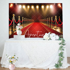 Aperturee - Aperturee Luxury Red Carpet Spotlight Birthday Party Backdrop