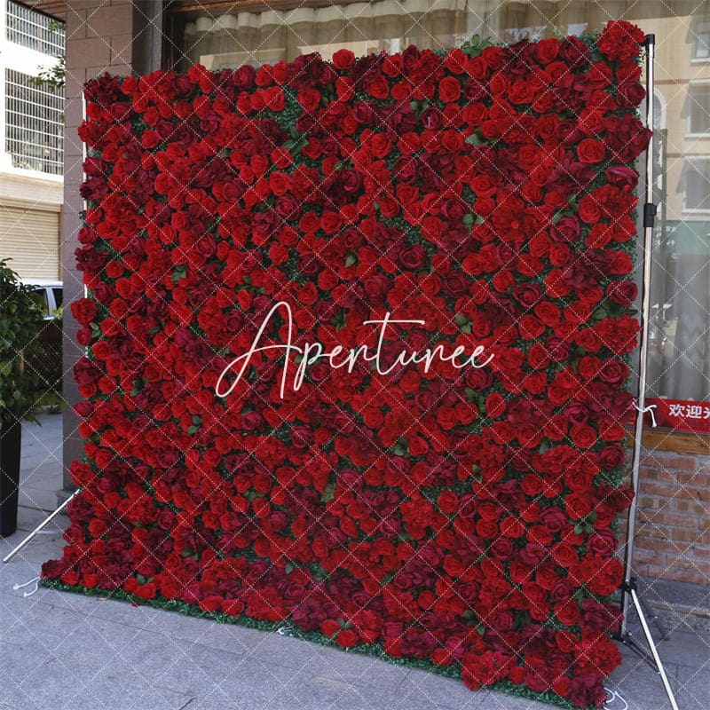 Aperturee - Aperturee Luxury Red Floral High Quality Bridal Shower Decor