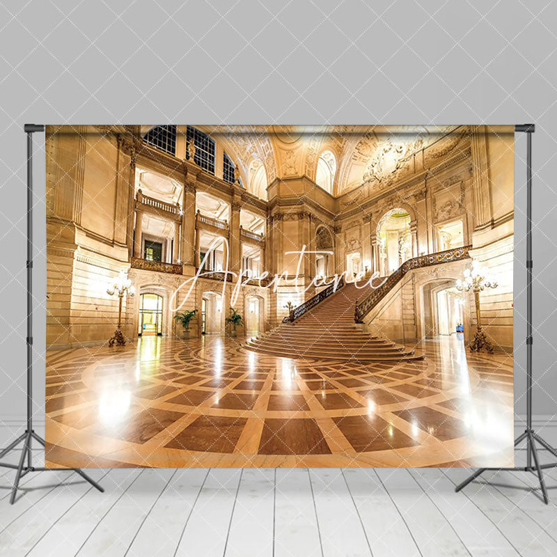 Aperturee - Aperturee Luxury Splendid Palace Hall Architecture Backdrop