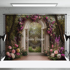 Aperturee - Aperturee Luxury White Arch Floral Garden Wedding Backdrop