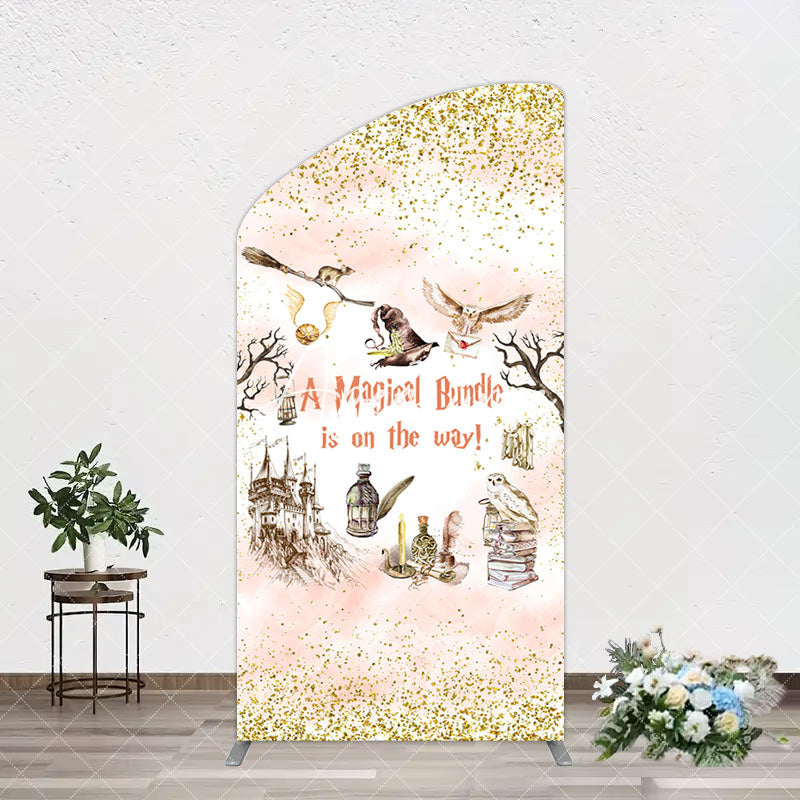 Aperturee - Aperturee Magical Bundle Wizard World Baby Shower Arch Backdrop