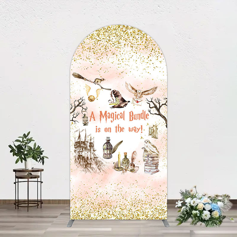 Aperturee - Aperturee Magical Bundle Wizard World Baby Shower Arch Backdrop