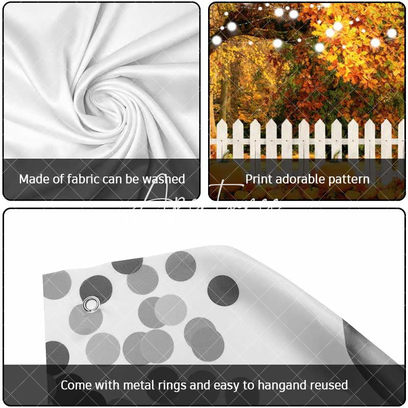 Aperturee - Aperturee Maple Tree Leaves Fence Pumpkin Garage Door Banner