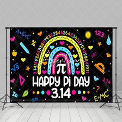 Aperturee - Aperturee Mathematical Formula Rainbow Happy Pi Day Backdrop