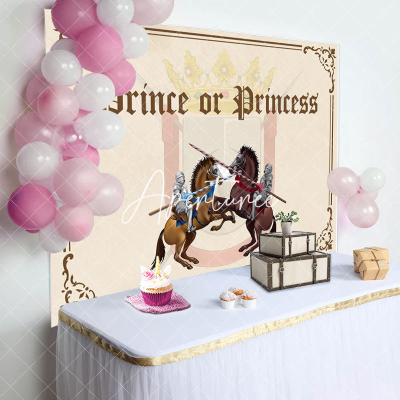 Aperturee - Aperturee Medieval Knight On Horse Backdrop For Gender Reveal