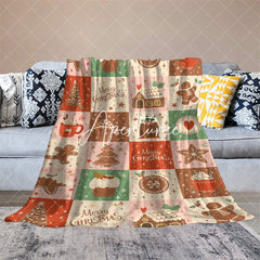 Aperturee - Aperturee Merry Christmas Star Tree Cute Pattern Print Blanket