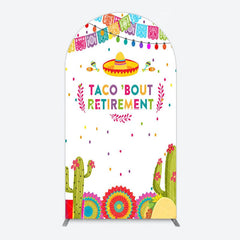 Aperturee - Aperturee Mexican Cactus Taco Bout Retirement Arch Backdrop