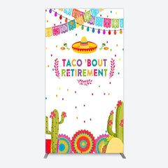 Aperturee - Aperturee Mexican Cactus Taco Bout Retirement Rectangle Backdrop