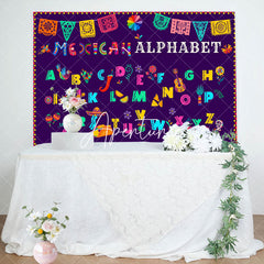 Aperturee - Aperturee Mexican Inspired Alphabet Colorful Design Backdrop