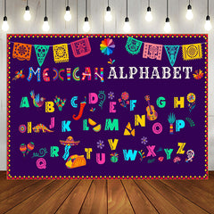 Aperturee - Aperturee Mexican Inspired Alphabet Colorful Design Backdrop