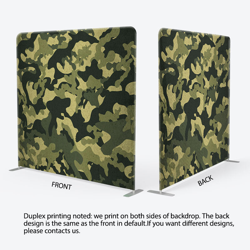 Aperturee - Aperturee Military Style Camouflage Green Party Backdrop Cover