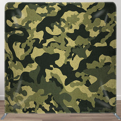 Aperturee - Aperturee Military Style Camouflage Green Party Backdrop Cover