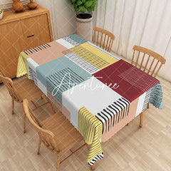 Aperturee - Aperturee Modern Abstract Art Pattern Special Rectangle Tablecloth