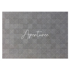 Aperturee - Aperturee Modern Grey Stone Pattern Plaid Rubber Floor Mat