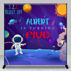 Aperturee - Aperturee Moon Surface Galaxy Custom Name 5th Birthday Backdrop