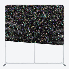 Aperturee - Aperturee Multi Color Sparkling Black Party Backdrop Cover