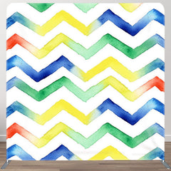 Aperturee - Aperturee Multi Watercolor Waves Fabric Party Backdrop Cover