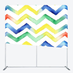 Aperturee - Aperturee Multi Watercolor Waves Fabric Party Backdrop Cover