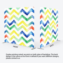 Aperturee - Aperturee Multi Watercolor Waves Fabric Party Backdrop Cover