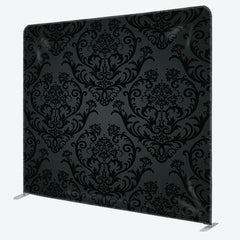 Aperturee - Aperturee Mysterious Flower Pattern Dim Black Backdrop Cover