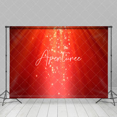 Aperturee - Aperturee Mystical Christmas Light Beam Red Holiday Backdrop