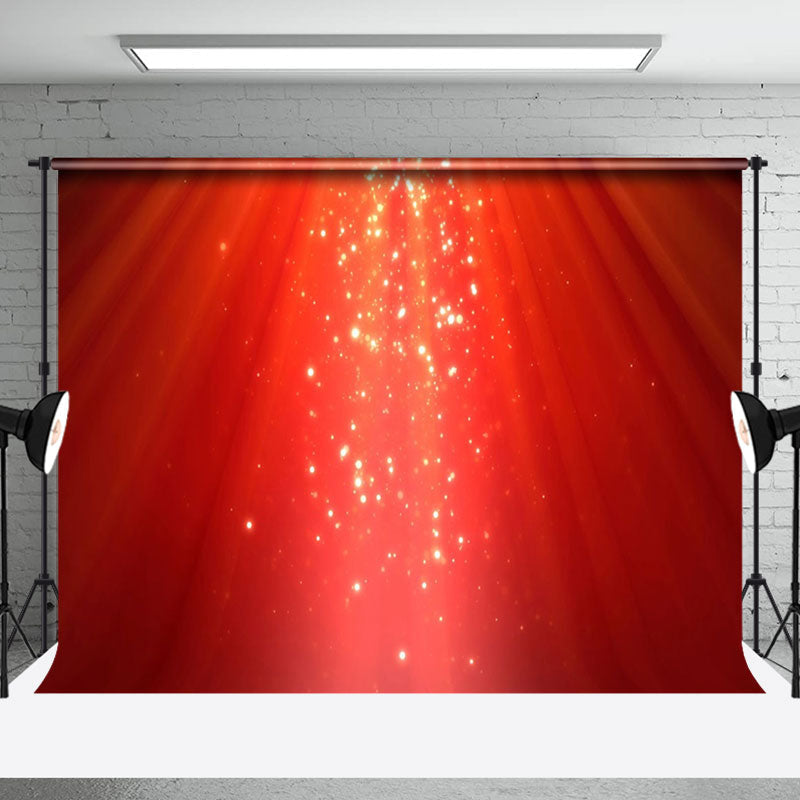 Aperturee - Aperturee Mystical Christmas Light Beam Red Holiday Backdrop