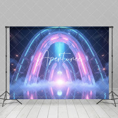 Aperturee - Aperturee Mystical Future Portal Neon Lights Mist Backdrop