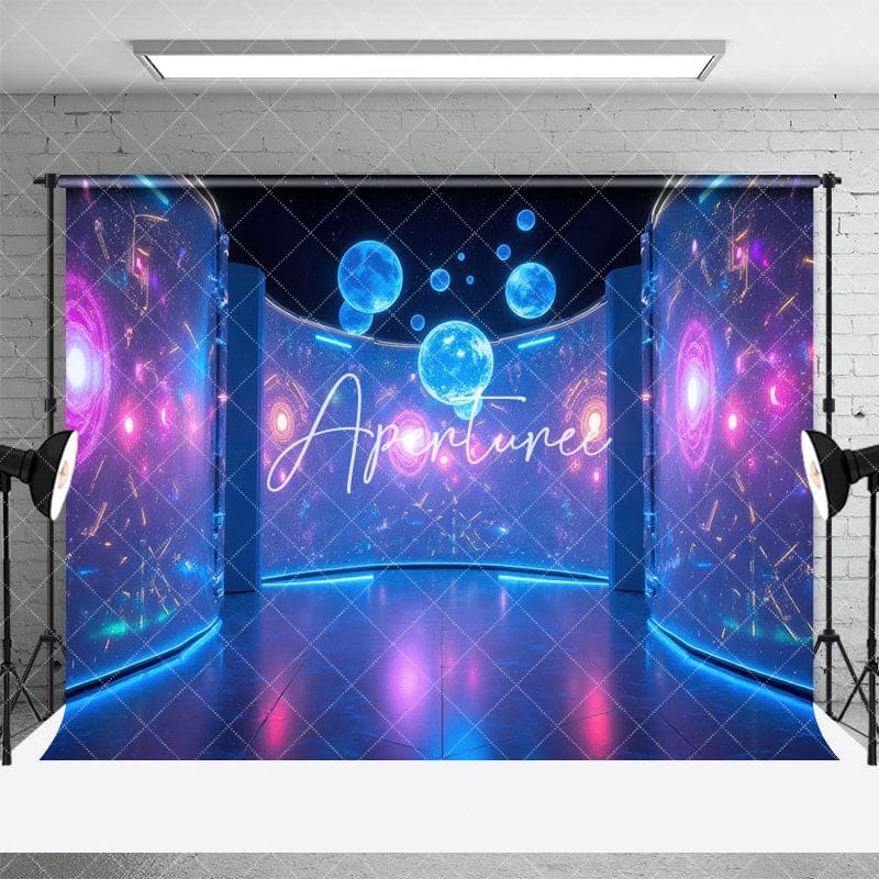 Aperturee - Aperturee Mystical Interior Glow Spheres Nebula Door Backdrop