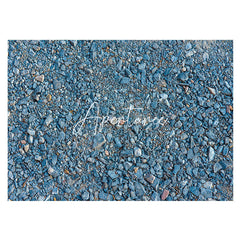 Aperturee - Aperturee Natural Blue Paving Gravel Pattern Rubber Floor Mat