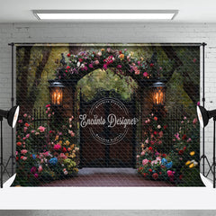 Aperturee - Aperturee Natural Garden Forest Floral Gate Wedding Backdrop