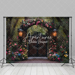 Aperturee - Aperturee Natural Garden Forest Floral Gate Wedding Backdrop