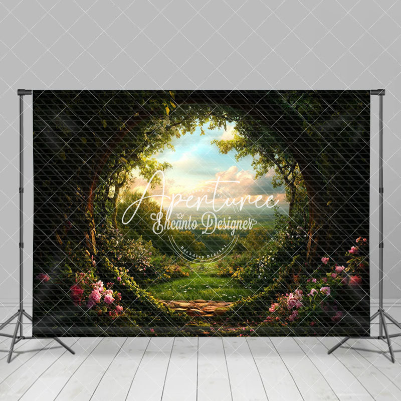 Aperturee - Aperturee Natural Plant Arch Floral Enchanting Spring Backdrop