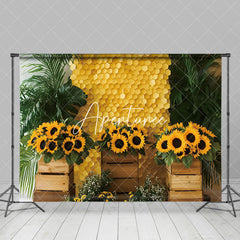 Aperturee - Aperturee Natural Plant Leaves Floral Honeycomb Wall Backdrop