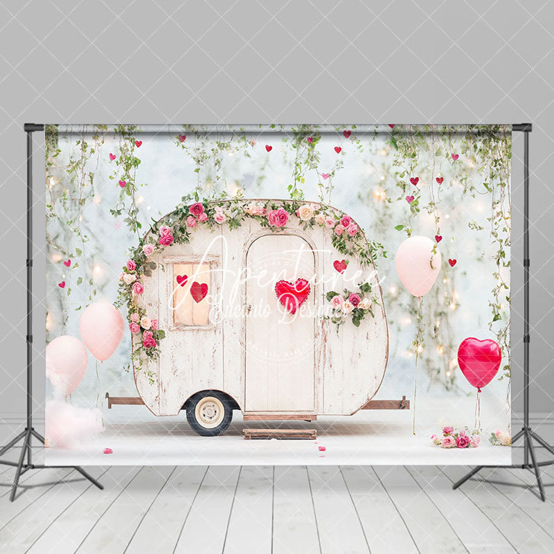 Aperturee - Aperturee Natural Plant Rose Motorhome Valentines Day Backdrop