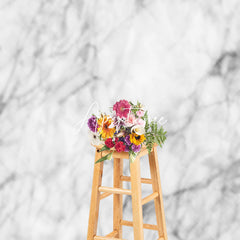 Aperturee - Aperturee Natural White Grey Marble Texture Photo Backdrop