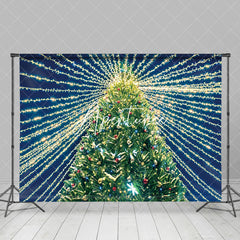 Aperturee - Aperturee Night Bright Twinkle Lights Christmas Tree Backdrop