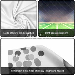 Aperturee - Aperturee Night Football Field Grass Light Garage Door Banner