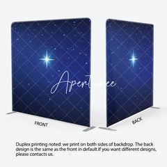 Aperturee - Aperturee Night Holy Star Light Xmas Tension Fabric Backdrop