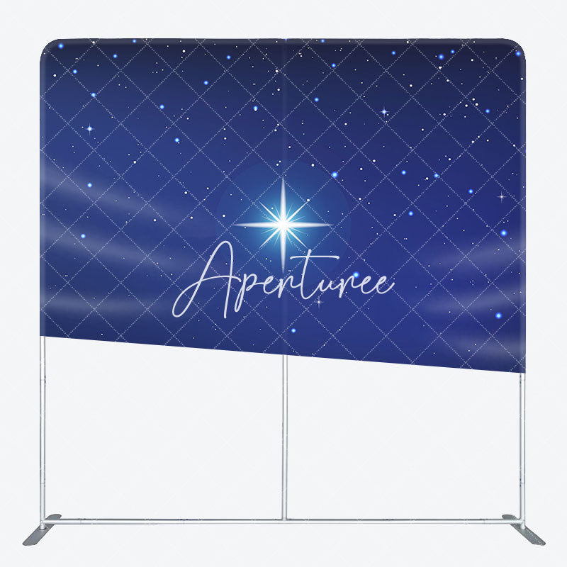 Aperturee - Aperturee Night Holy Star Light Xmas Tension Fabric Backdrop