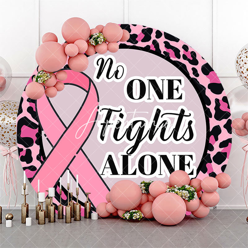 Aperturee - Aperturee No One Fights Alone Round Breast Cancer Backdrop