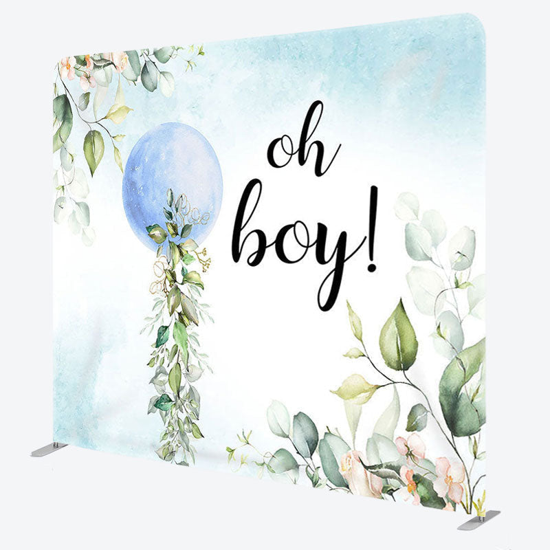 Aperturee - Aperturee Oh Boy Blue Ball Fabric Backdrop Cover for Baby Shower